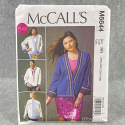6644 MCCALLS LOOSE FIT REVERSIBLE CONTRAST JACKETS PATTERN 8-16 UNCUT